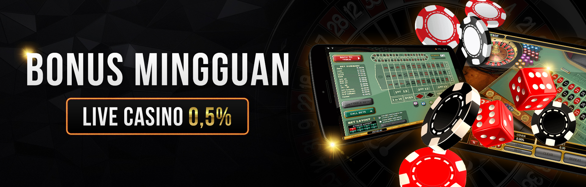 Bonus Mingguan Live Casino